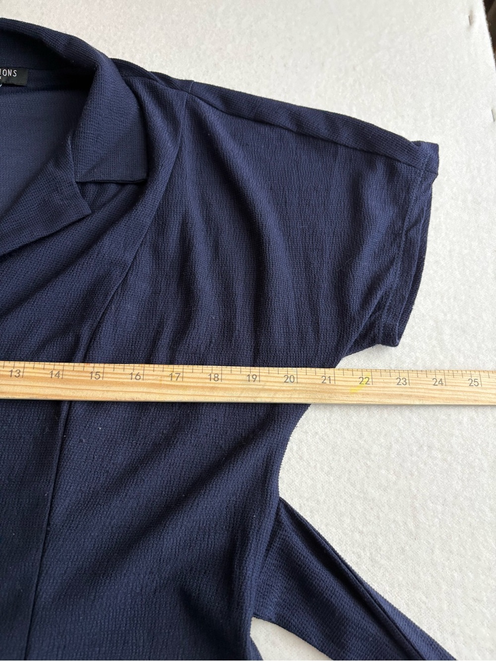 Perceptions Navy Button-Front Maxi Dress - Picture 6 of 8